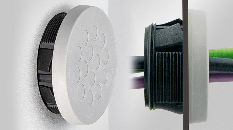 KEL-DPZ-CLICK スナップイン式丸型ケーブルエントリプレート 保護等級